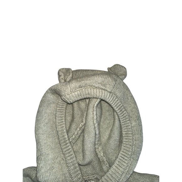 Rabbit + Bear Organic by Emily & Oliver Baby Girl Cardigan 6-9M Tan Cotton - Picture 3 of 8